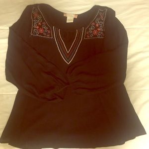 Black boho top